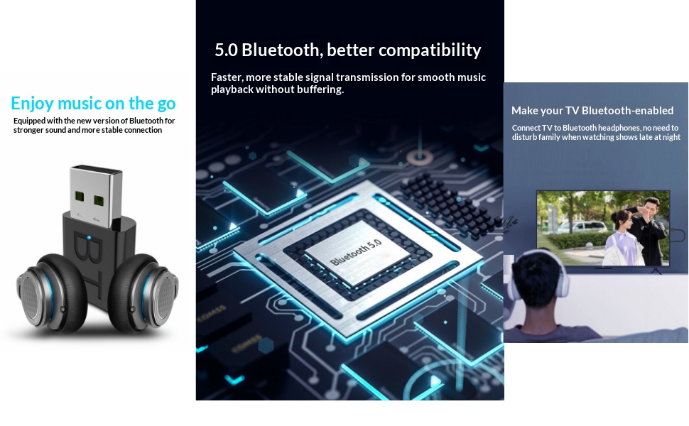 Upgraded Bluetooth 5.0