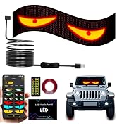 Qasim Devil Eyes Light for Cars,Colorful Eye Lamp Soft Screen,Car Window LED Display Eyes,Flexibl...