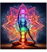DIADAY 5D Chakra Mandala Diamond Painting Kit for Adults, Full Drill Round Chakra Diamond Art Kit...