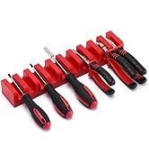 EMENTOL Red Magnetic Plier/Wrench Holder, Tool Organizer, 10 Plier Organizers, Modular Screwdrive...