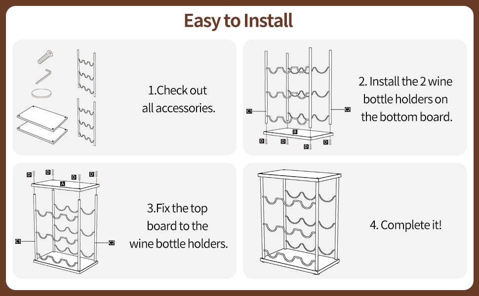 wine and drink organizer shelf tabletop bottles organizer