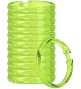 Qulable Shower Curtain Rings-12 Pack- Plastic Shower Curtain Hooks O-Shaped Rings Hook Glide Easi...