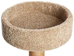 Basics cat trees with carpet and jute surfaces with rounded edges