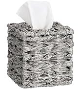 Sumnacon Wicker Tissue Box Cover, Square Tissue Box Holder, Hand Woven Facial Tissues Dispenser, ...