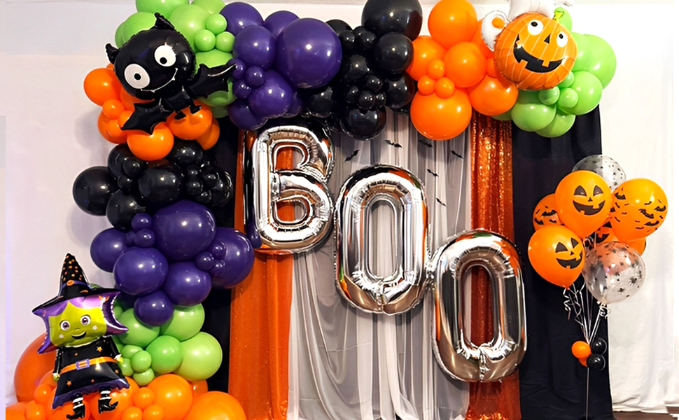 halloween balloons halloween party balloons black purple orange green balloons