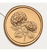 UNIQOOO Wax Seal Stickers - 3D Hydrangea Floral Wedding Invitation Envelope Seal Stickers, 50 Pcs...