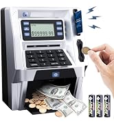 Blingbin Upgraded ATM Piggy Bank, ATM Bank Machine for Real Money Kids Adults with Debit Card, Bi...