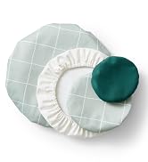 Lattice, Dark Green, and White Bowl Caps