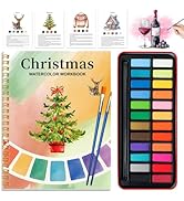 Watercolor Workbook - Coloring Book Beginner Friendly Painting Kit, Watercolor Workbooks for Adul...