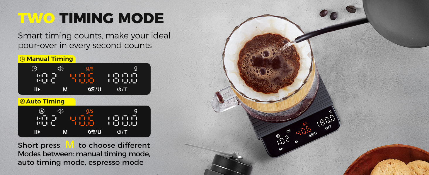 Coffee scale espresso scale with timer mini coffee scale with timer digital coffee bean scale
