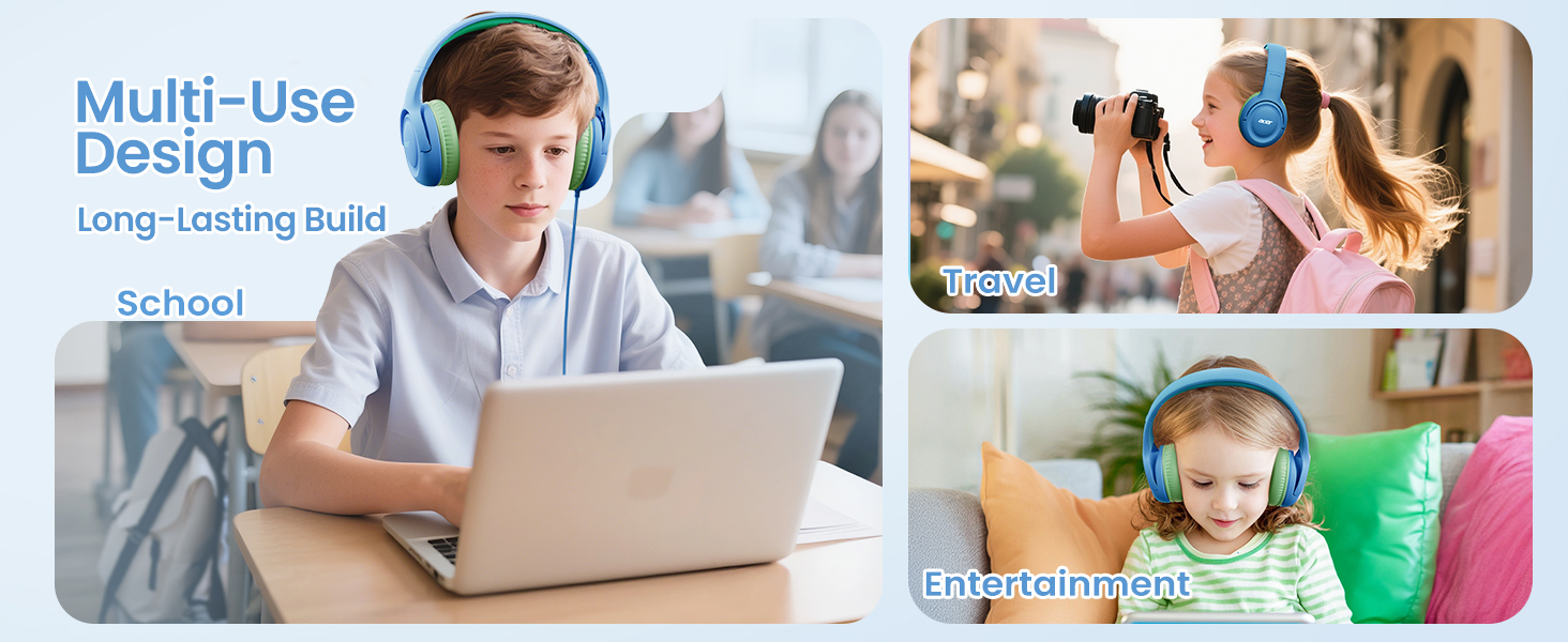 Kids Headphones with Cord for School