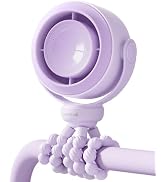 SWEETFULL Portable Stroller Fan, Pinch-Proof Baby Fan, 5-Speed Quiet Mini Clip on Fan, USB-C Rech...
