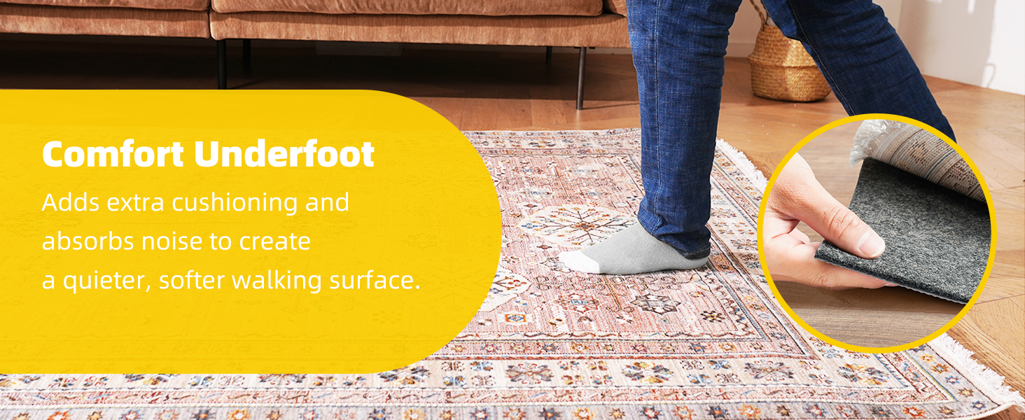 rug pad gripper 2x10 non slip cushioned thick felt rubber rug pad runner rug pad non skid