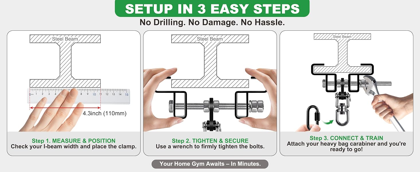 Heavy Duty Steel Beam Clamp