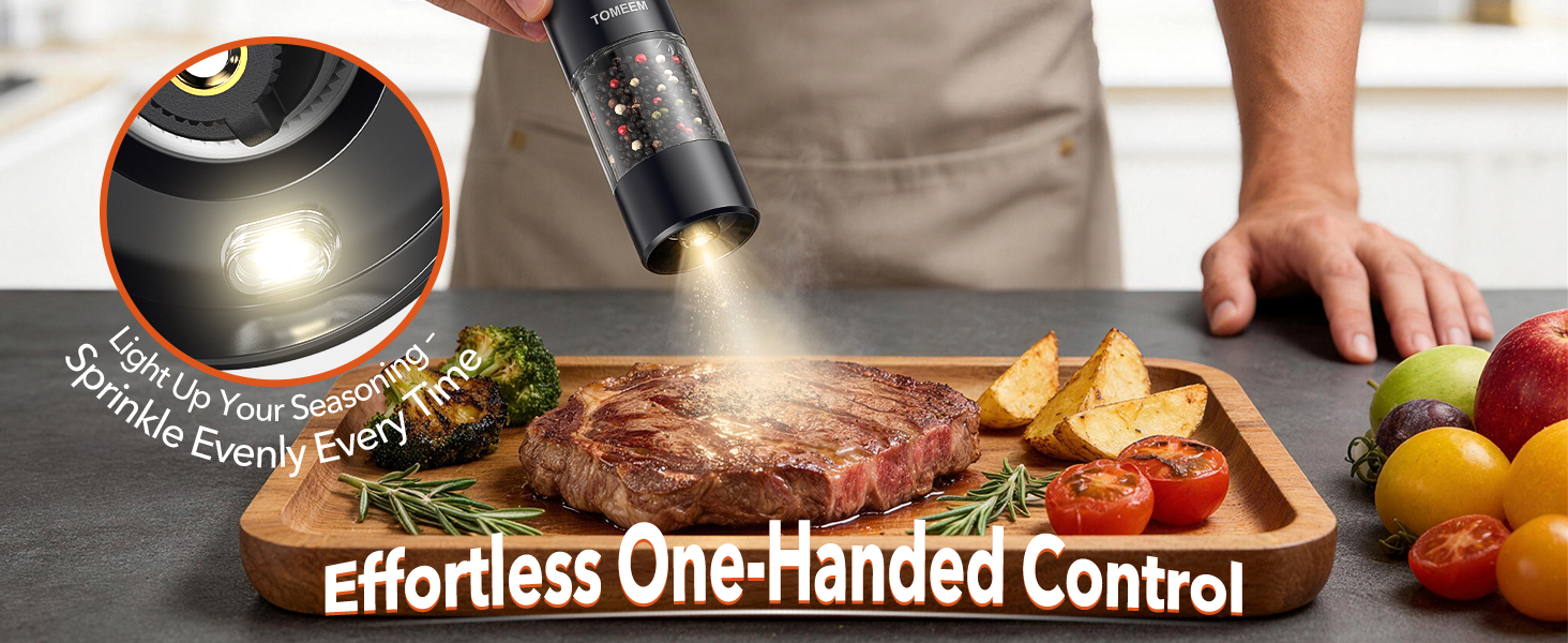 Electric Salt and Pepper Grinder Set