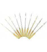 10 Pcs Golden Sewing Machine Needles,Big Eye Sewing Machine Home Sewing Machine Needles Sewing Ma...