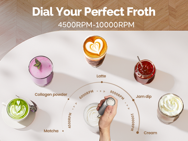 Stepless Speed Control Milk Frother