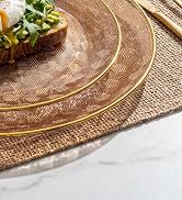 Clear Brown Gold Plastic Plates