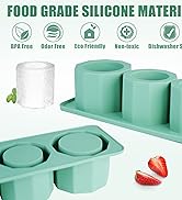 Ice Cube Tray for 30-40 oz Tumbler Cup,3pcs Silicone Ice Cube Tray, Ice Cube Tray Lid Bin for Chi...