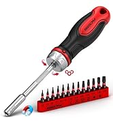 14-Piece 1/4? Magnetic Ratcheting Screwdriver Bit Set, T4-T40 Torx Bit Set with 1/4 inch Magnetic...