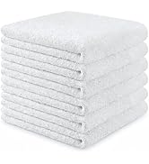 ZHAYAO 6 Pack 100% Cotton Wash Cloth, 12x12Inch Highly Absorbent and Soft Feel Fingertip Towels, ...