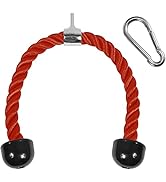 Yes4All Deluxe Tricep Rope Cable Attachment, 27 & 36 inch with 4 Colors, Exercise Machine Attachm...