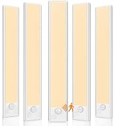 5-Pack Under Cabinet Lighting, Upgraded 2200mAh Rechargeable Under Cabinet Lights Wireless, LED M...