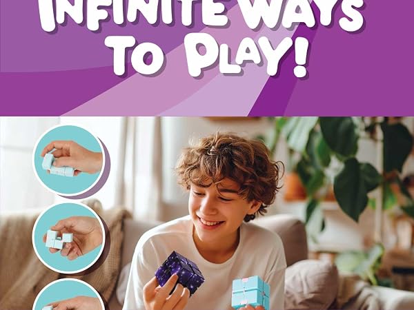 BunMo 2 Pack Infinity Fidget Cube