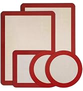RITONIS Silicone Baking Mat Set, Non-Stick Food Grade, Reusable 5PCS | Reusable baking mat set re...