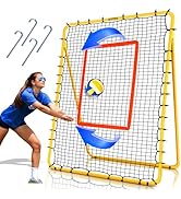 SPOYNAL 7x4 FT Volleyball Rebounder Net, 5-Angle Volleyball Training Equipment, Adjustable Reboun...