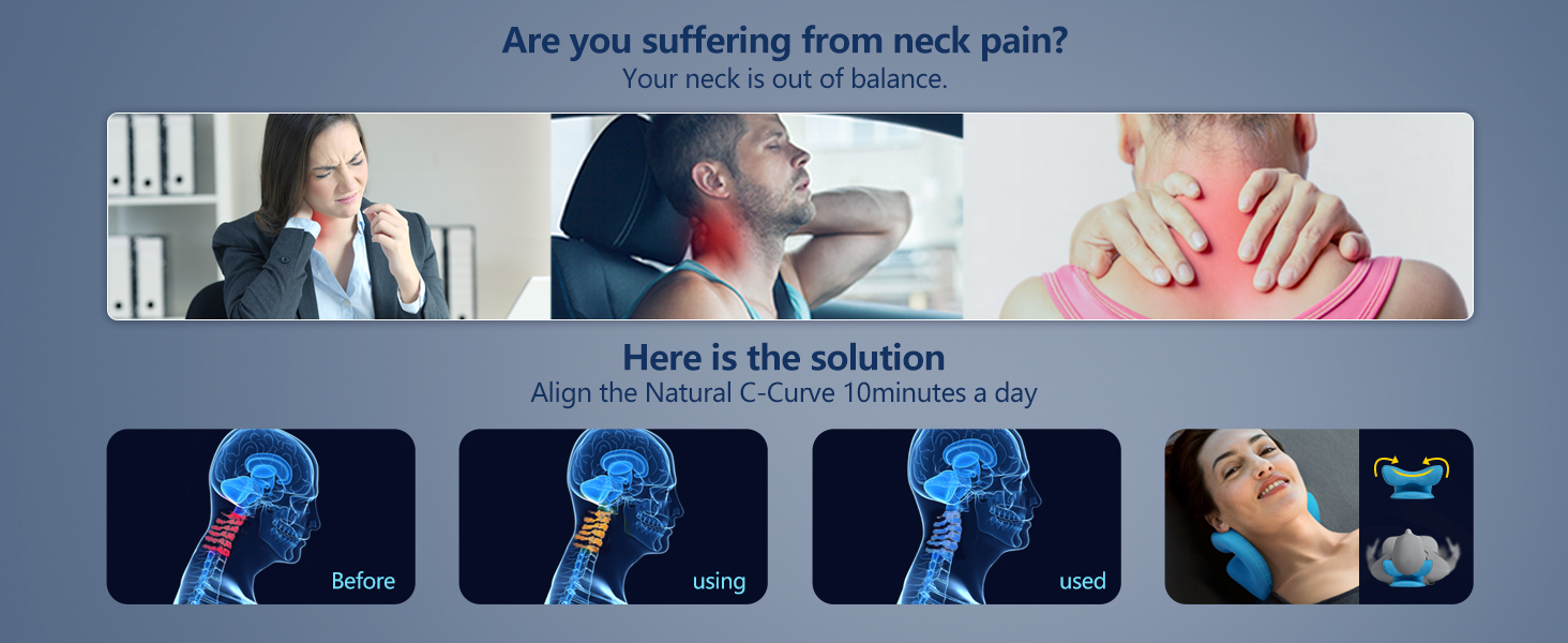 Neck traction pillow is the ideal neck and shoulder relaxer for neck pain relief.