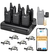 TIDRADIO TD-M8s Radios Walkie Talkies for Adults Long Range,Rechargeable Two Way Radio with Earpi...