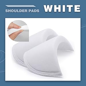 DJ001-White shoulder pads
