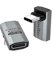 Right Angle USB C Adapter 2Pack, 90 Degree USBC Male to Female Extender | 40Gbps USB 4 Data Trans...