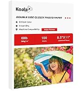 Koala Thick Photo Paper 8.5x11 Inches Heavyweight Double Sided High Glossy 100 Sheets 260gsm only...