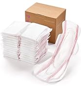 PurComfy 24 Count Premium Postpartum Pads with Wings, Large Maximum Absorbency Postpartum Materni...