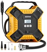 AstroAI Tire Inflator PortableAir Compressor 160PSI, 12V DC (NO AC) 10Ft Cord with Integrated Met...