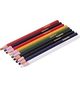 Jizlan 9 Pcs Assorted Colors Peel-Off China Marker Grease Wax Pencils for Glass, Garments, Cellop...