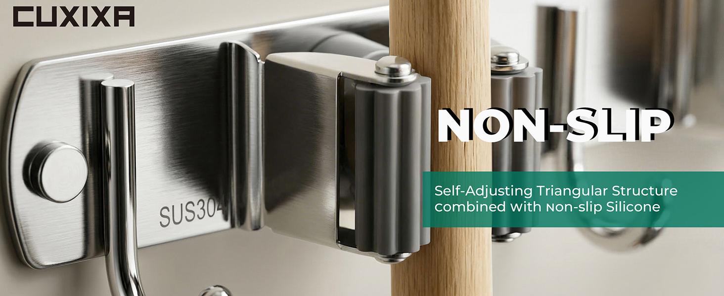 mop and broom holder wall mount