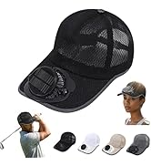 Solar Powered Fan Baseball Hat, USB Rechargeable Cooling Sun Hat for Men Women, Breathable Mesh P...