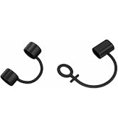 2Pcs Black Silicone Anti Lost Cover Protections Sleeve Case Cable Converter Holder Strap Tether f...