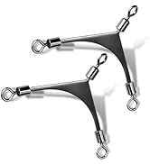 FishTrip 3 Way Swivel Fishing - 15pcs 3way Rolling Swivels Fishing Tackle Stainless Steel for Fis...