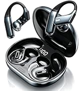 FADCAMELOS Open-Ear Workout Earbuds with 3D Bass, 35 Hrs per Charge, Wireless Bluetooth Running H...