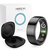 WuzuTech Herz P1 Smart Ring and Charging Case Bundle - (Size 12) Health Ring Tracks 20+ Metrics, ...