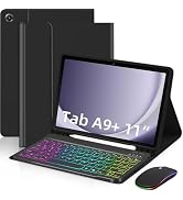 EAMPANG Case with Keyboard Mouse for Samsung Galaxy Tab A9 Plus 11 inch (SM-X210/X215/X216/X218),...