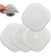 4 Pack Drain Hair Catcher Durable Silicone Hair Stopper Shower Drain Covers Easy to Install and C...