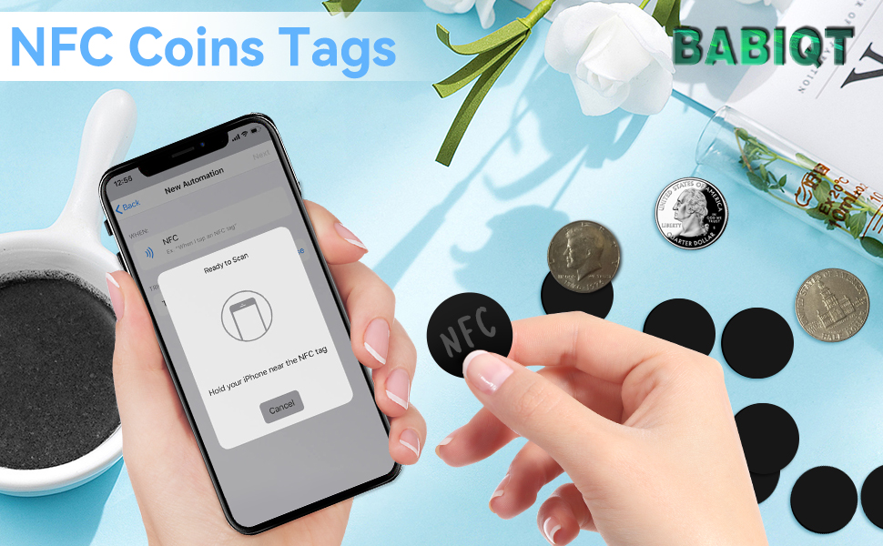 black nfc coins