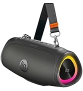 TAZATA Portable Loud Bluetooth Speaker, 60W Large Subwoofer Wireless Bluetooth 5.3 with Powerbank...