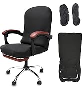 NeColorLife Large Office Chair Cover with Armrest Cover–Lightweight Stretchable Desk Chair Slipco...
