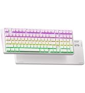 XVX M98 Wireless Mechanical Keyboard,Stripes RGB with Shine-Through Keycaps | Tri-Mode BT5.0/2.4G...